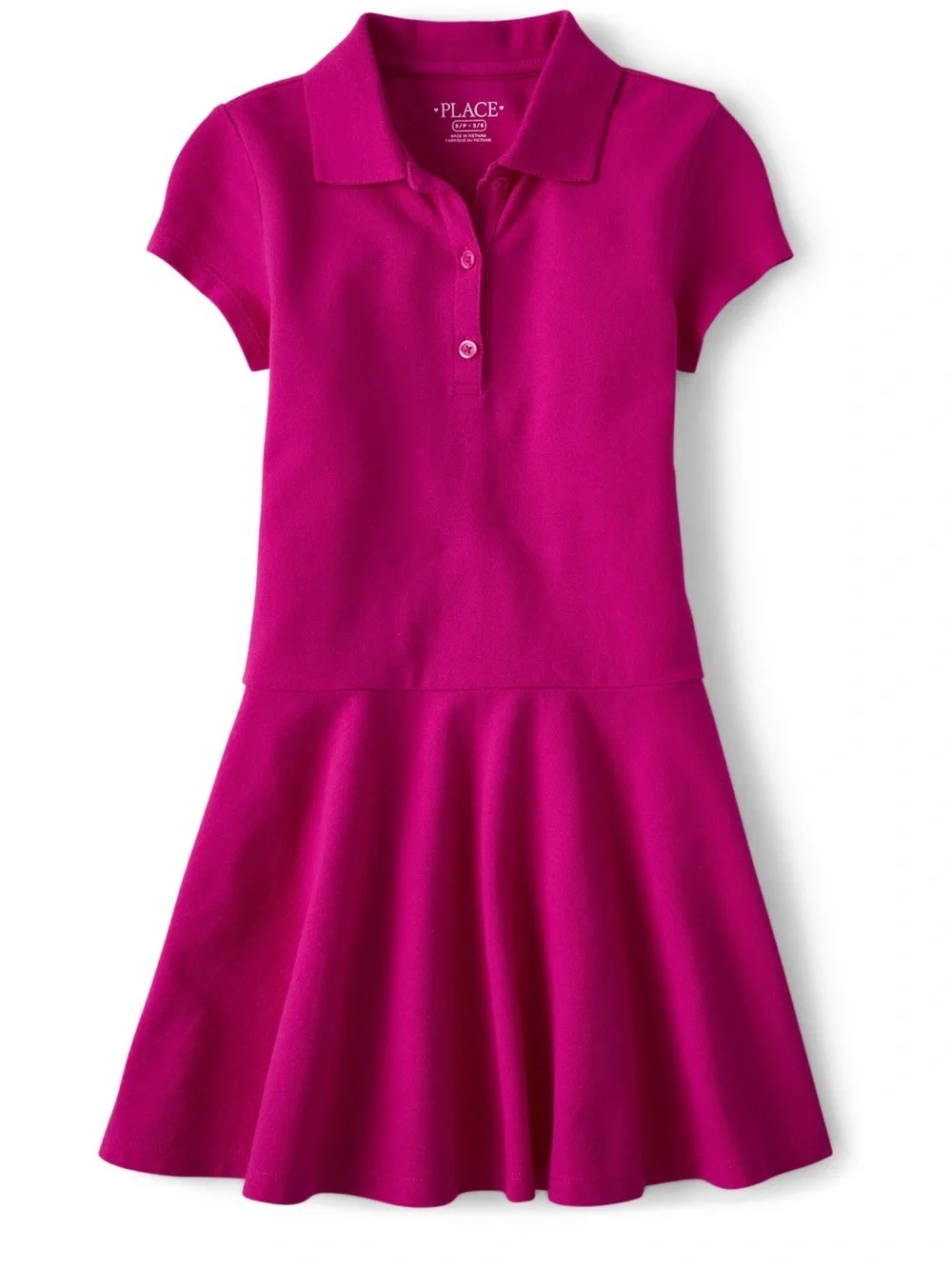 Children’s Place Girls Uniform Soft Pique Polo Dress, Size Large (10/12)